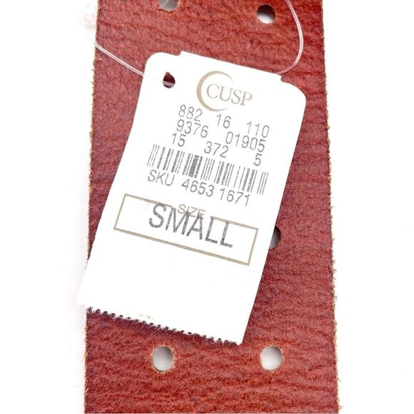 NWT Linea Pelle Brown Genuine Leather Belt Size Small Double Prong Buckle NEW - Picture 13 of 15